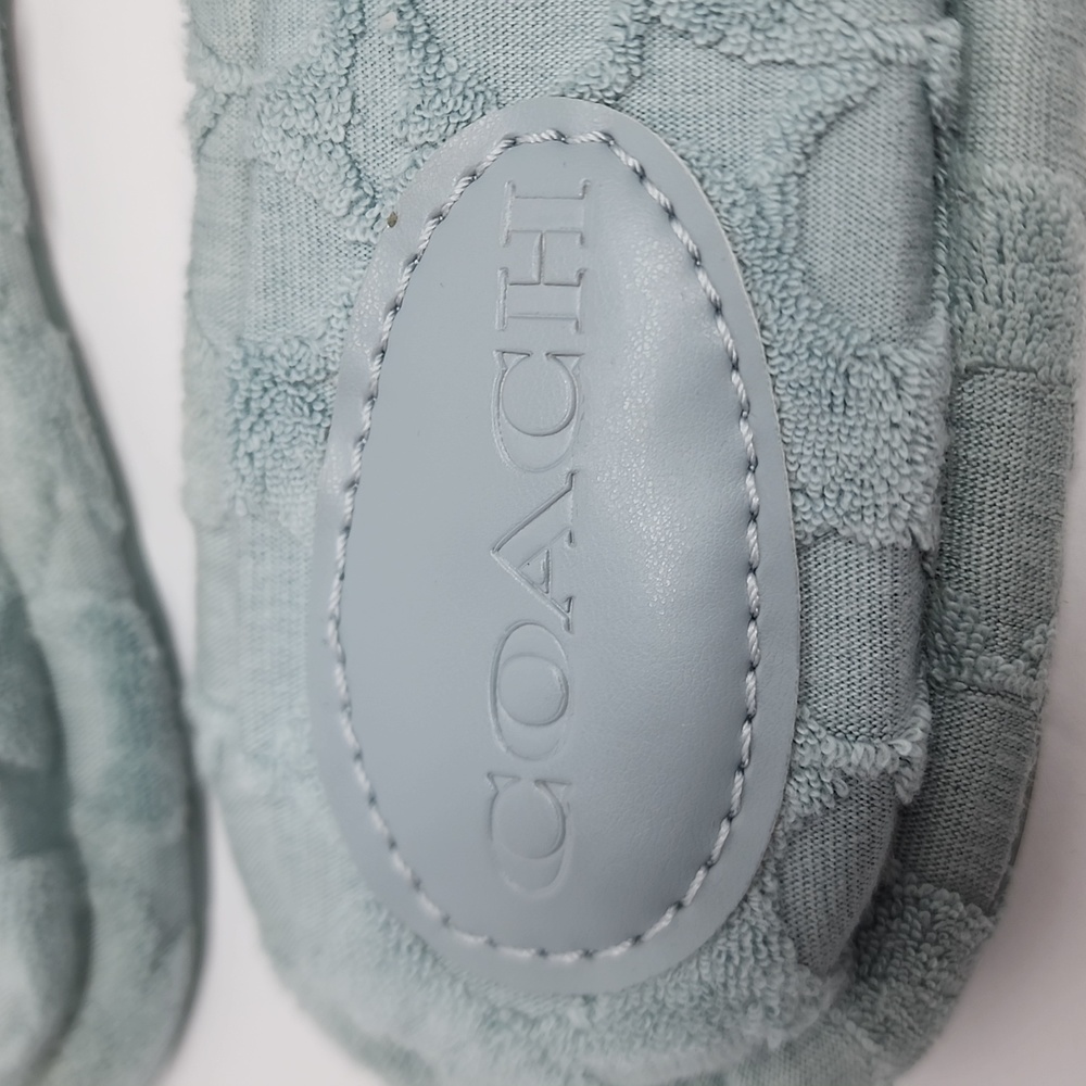 ⭐️COACH💯 NWT "BRIDGETT TERRY" SLIDERS/SHOES, THE SIZE IS 8.5 LADIES, AQUA COLOR - Picture 8 of 16